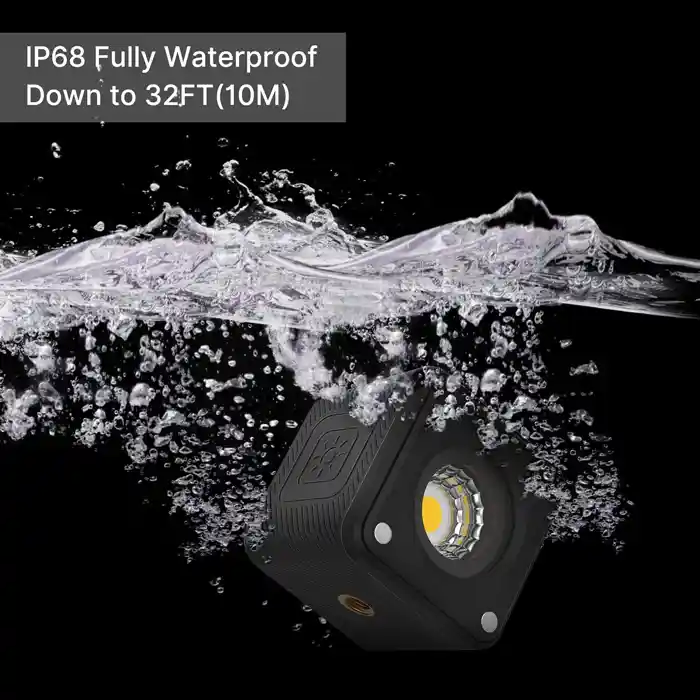 ULANZI LED Video Light Waterproof IP68 Camera Lighting Kit Mini Cube with 8 Color Gel Filters